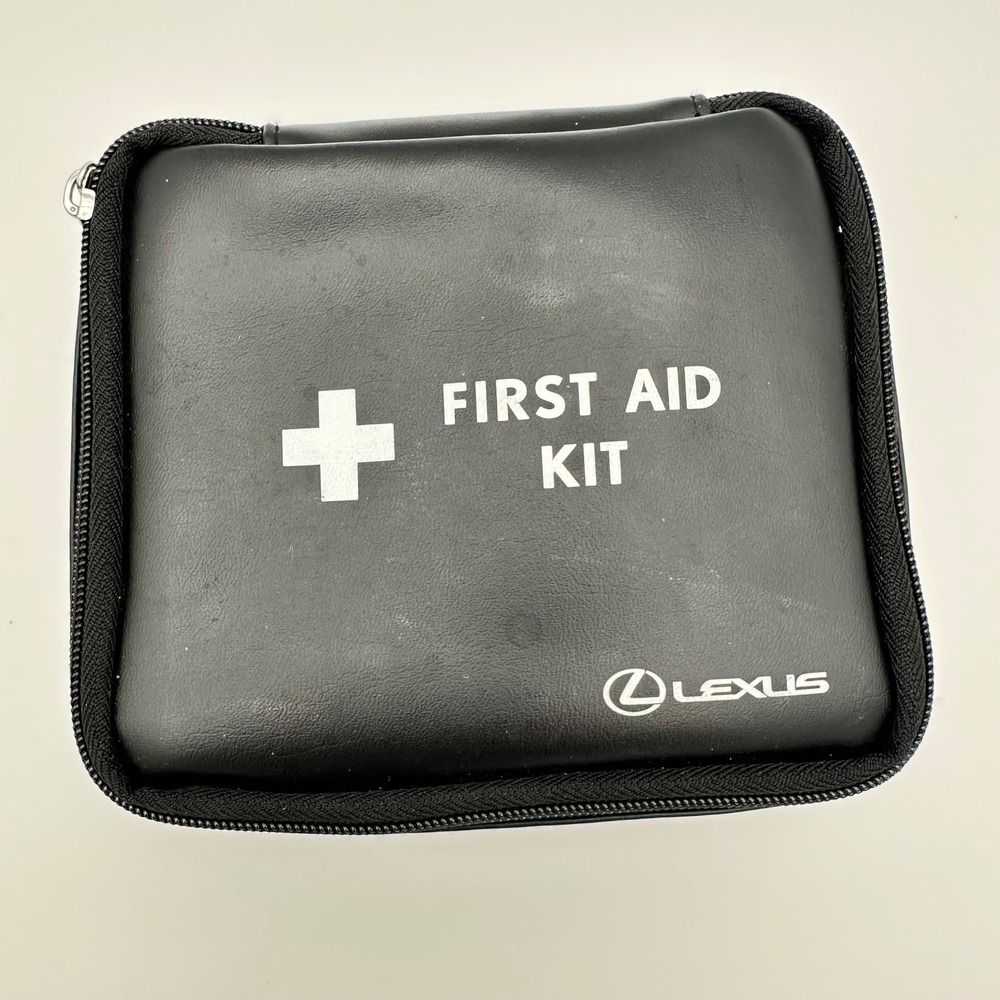 Lexus First Aid Kit OEM Emergency Roadside Medical Case Black Zippered COMPLETE